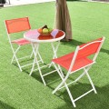 3 Pieces Patio Folding Bistro Set for Balcony or Outdoor Space - Gallery View 17 of 40