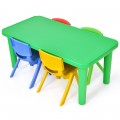 Kids Colorful Plastic Table and 4 Chairs Set - Gallery View 3 of 13