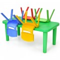 Kids Colorful Plastic Table and 4 Chairs Set - Gallery View 9 of 13