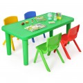 Kids Colorful Plastic Table and 4 Chairs Set - Gallery View 12 of 13