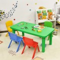 Kids Colorful Plastic Table and 4 Chairs Set - Gallery View 1 of 13