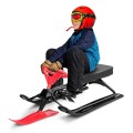 Kids Snow Sand Grass Sled with Steering Wheel and Brakes - Gallery View 17 of 22