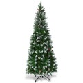 5 / 6 / 7.5 Feet Artificial Pencil Christmas Tree with Pine Cones - Gallery View 3 of 28