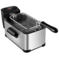 3.2 Quart Electric Stainless Steel Deep Fryer with Timer - Gallery View 8 of 11