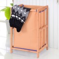 Bamboo Frame Durable Clothes Storage Laundry Hamper - Gallery View 1 of 12
