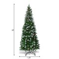 5 / 6 / 7.5 Feet Artificial Pencil Christmas Tree with Pine Cones - Gallery View 4 of 28