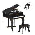 Classic 30 Key Grand Wooden Piano with Bench