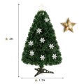 4 Feet LED Optic Artificial Christmas Tree with Snowflakes - Gallery View 12 of 37