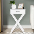 Design Sofa Side Table with X-Shape Drawer for Living Room Bedroom - Gallery View 1 of 22