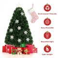 4 Feet LED Optic Artificial Christmas Tree with Snowflakes - Gallery View 10 of 37