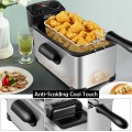 3.2 Quart Electric Stainless Steel Deep Fryer with Timer - Gallery View 9 of 11