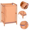 Bamboo Frame Durable Clothes Storage Laundry Hamper - Gallery View 6 of 12