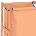 Bamboo Frame Durable Clothes Storage Laundry Hamper - Gallery View 8 of 12