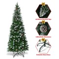 5 / 6 / 7.5 Feet Artificial Pencil Christmas Tree with Pine Cones - Gallery View 8 of 28
