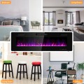 60 Inch Ultra Thin Electric Fireplace with 2 Heat Settings - Gallery View 14 of 15