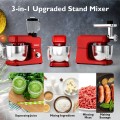 3-in-1 Multi-functional 6-speed Tilt-head Food Stand Mixer