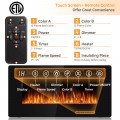 36 Inch Ultra Thin Wall Mounted Electric Fireplace