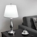 3 Pieces Brushed Nickel Lamp Set - Gallery View 2 of 22