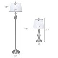 3 Pieces Brushed Nickel Lamp Set - Gallery View 8 of 22