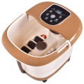 All-in-One Heat Bubble Vibration Foot Spa Massager with 6 Massage Rollers