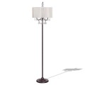 Elegant Sheer Shade Floor Lamp with Hanging Crystal LED Bulbs - Gallery View 4 of 9