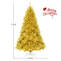 6/7.5 Feet Artificial Tinsel Christmas Tree Hinged with Foldable Stand - Gallery View 16 of 24