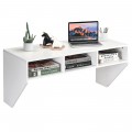 Wall Mounted Floating Computer Table Desk with Storage Shelve - Gallery View 16 of 22