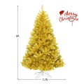 6/7.5 Feet Artificial Tinsel Christmas Tree Hinged with Foldable Stand - Gallery View 4 of 24