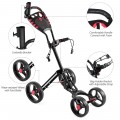4 Wheel Folding Golf Pull Push Cart Trolley - Gallery View 9 of 9