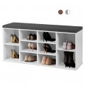 10-Cube Organizer Shoe Storage Bench with Cushion for Entryway - Gallery View 9 of 49