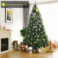 9 Feet Hinged Premium Artificial PVC Christmas Tree with Solid Metal Stand 