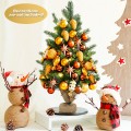 24 Inch Tabletop Fir Artificial Christmas Tree with LED Lights - Gallery View 8 of 10