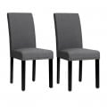 Set of 2 Fabric Upholstered Dining Chairs with Nailhead - Gallery View 3 of 58