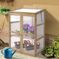 Garden Portable Wooden Raised Plants Greenhouse - Gallery View 1 of 11