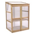 Garden Portable Wooden Raised Plants Greenhouse - Gallery View 4 of 11