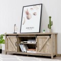 TV Stand Media Center Console Cabinet with Sliding Barn Door for TVs Up to 65 Inch - Gallery View 17 of 47