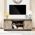 TV Stand Media Center Console Cabinet with Sliding Barn Door for TVs Up to 65 Inch - Gallery View 19 of 47