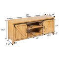 TV Stand Media Center Console Cabinet with Sliding Barn Door for TVs Up to 65 Inch - Gallery View 27 of 47