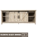 TV Stand Media Center Console Cabinet with Sliding Barn Door for TVs Up to 65 Inch - Gallery View 23 of 47