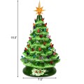15 Inch Pre-Lit Hand-Painted Ceramic National Christmas Tree - Gallery View 4 of 23