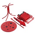 Kids Patio Folding Table and Chairs Set Beetle with Umbrella - Gallery View 6 of 16