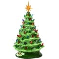 15 Inch Pre-Lit Hand-Painted Ceramic National Christmas Tree - Gallery View 7 of 23