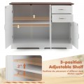 Buffet Server Storage Cabinet with 2-Door Cabinet and 2 Drawers - Gallery View 19 of 31