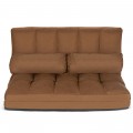 6-Position Foldable Floor Sofa Bed with Detachable Cloth Cover - Gallery View 35 of 51