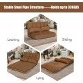 6-Position Foldable Floor Sofa Bed with Detachable Cloth Cover - Gallery View 36 of 51