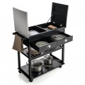 Kitchen Island Cart Rolling Trolley wIth Stainless Steel Flip Top - Gallery View 28 of 31