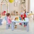 3 Pieces Multifunction Activity Kids Play Table and Chair Set - Gallery View 2 of 40