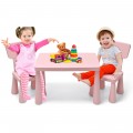 3 Pieces Multifunction Activity Kids Play Table and Chair Set - Gallery View 16 of 40