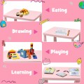 3 Pieces Multifunction Activity Kids Play Table and Chair Set - Gallery View 18 of 40