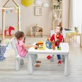 3 Pieces Multifunction Activity Kids Play Table and Chair Set - Gallery View 22 of 40